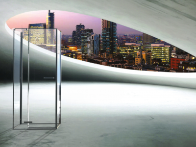 Floor-level shower enclosure: minimalist design and cutting-edge functionality